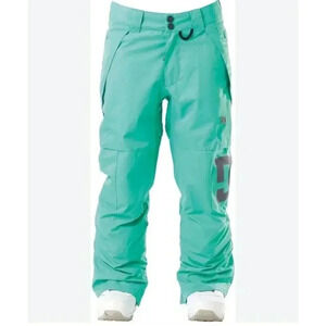 DC Girl's Maci‎ K large mint green snow pants waterproof tapered insulated